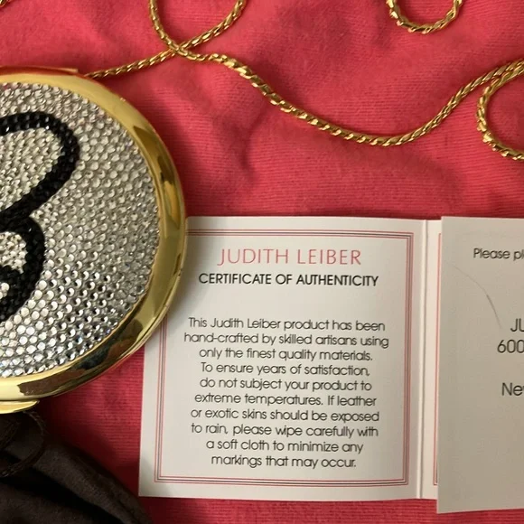 JUDITH LEIBER EXTREMELY RARE ICONIC EVENING BAG , COMPACT, COIN PURSE , MIRROR, - Picture 7 of 13